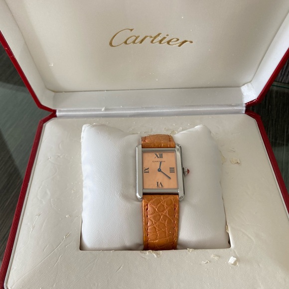 Cartier watch tank solo limited edition orange - Picture 7 of 9